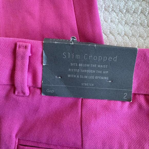 Gap Slim Cropped Pink Pants - Size 2 - Picture 4 of 6